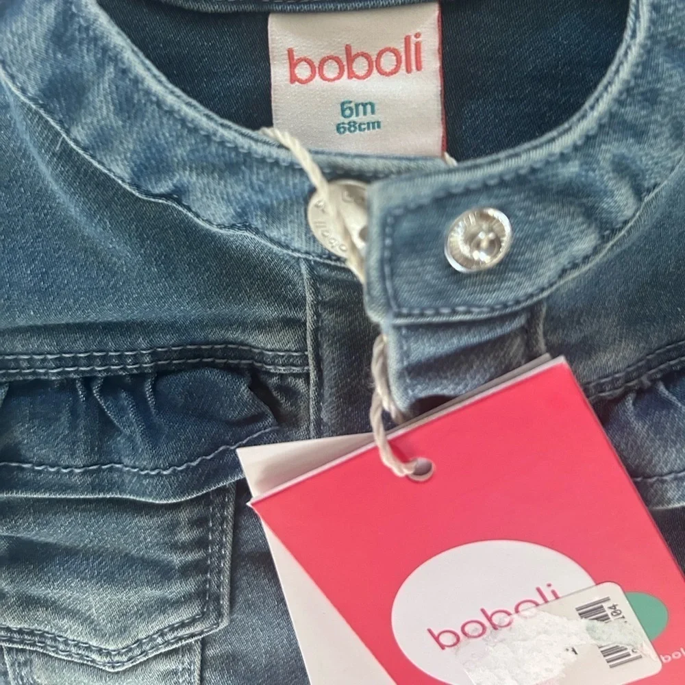 NWT Boboli Baby Girl Denim Jean Jacket- Size 6M